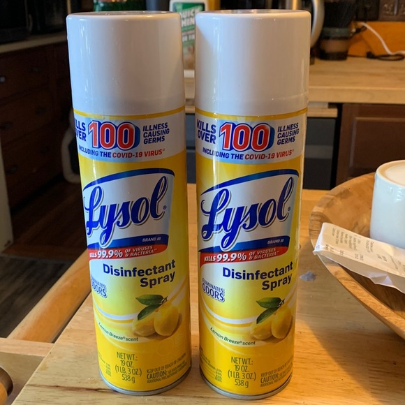 lysol Other Set Of 2 Lysol Disinfectant Spray 9oz Per Can Lemon